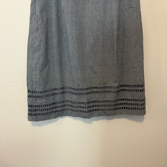 Tommy Hilfiger Blue Chambray V-Neck Dress Size 10 - Picture 8 of 11